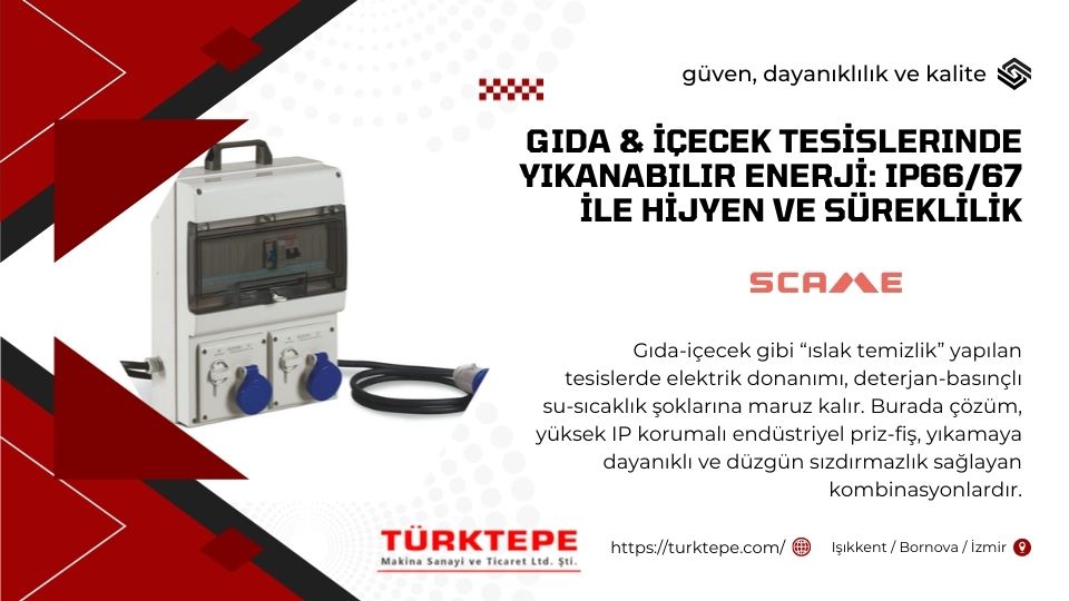 Gıda & İçecek Tesislerinde Yıkanabilir Enerji: IP66/67 ile hijyen ve süreklilik